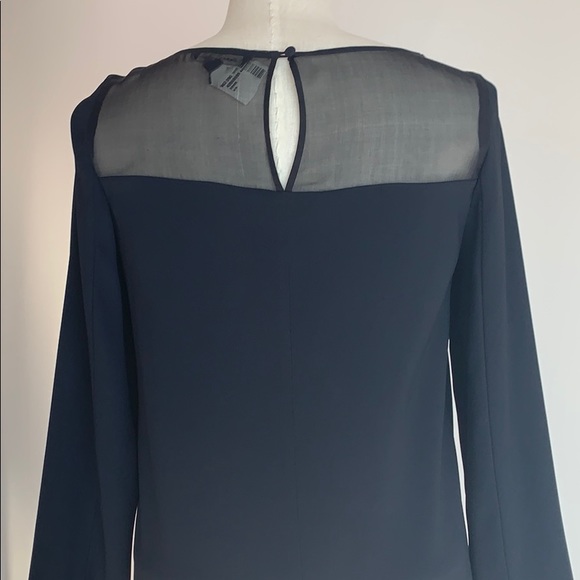 TARA JORMON Black Dress with Silk Insert Sz FR 38 - Picture 6 of 11